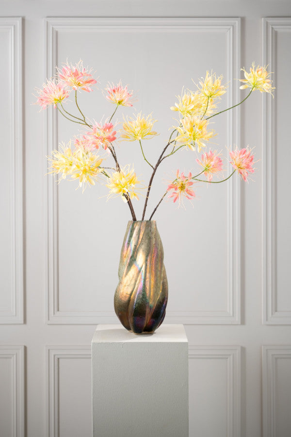 Kamperfoelie Tak 118cm (Geel/Roze)