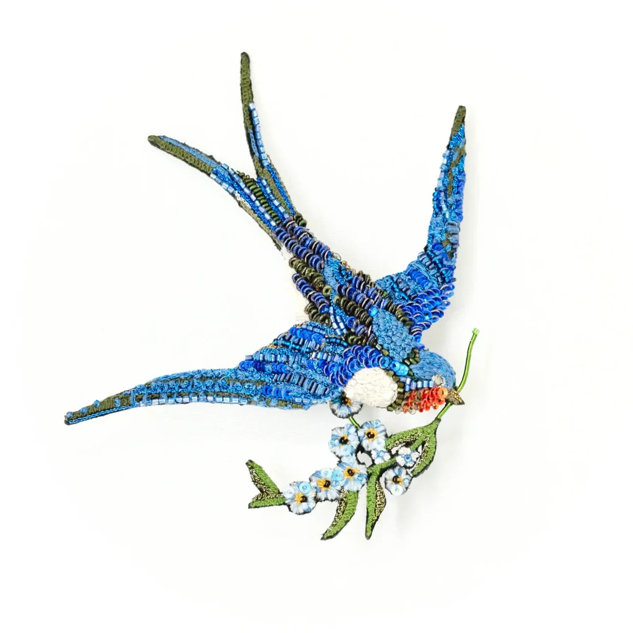 Peace Swallow Big Brooche Pin