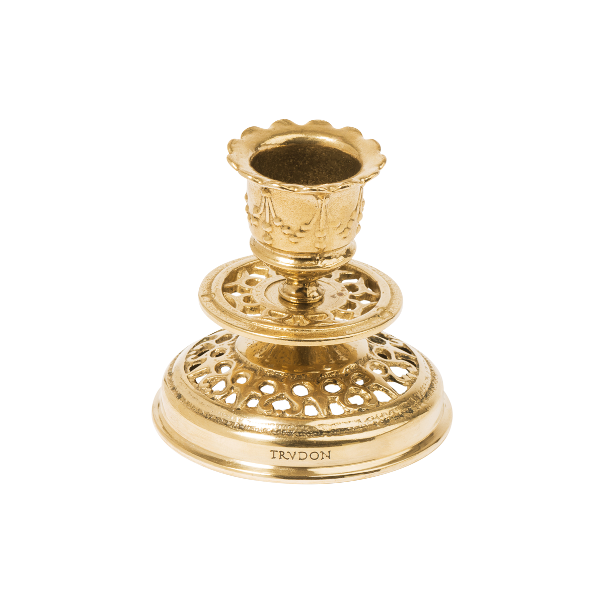 Chiselled Candlestick Holder (Gold)