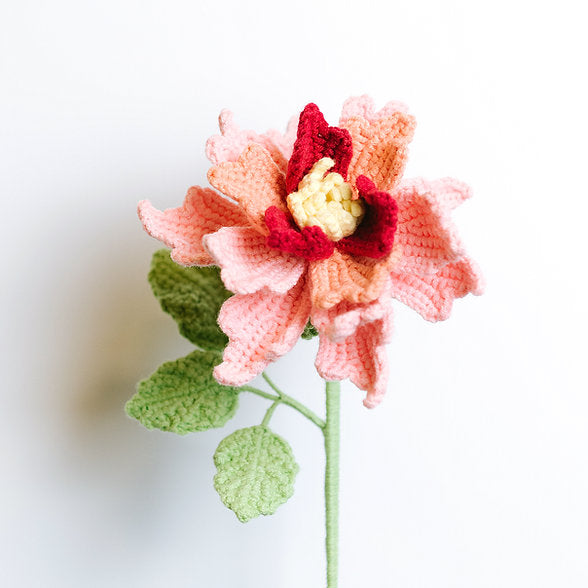 Gehaakte Bloem Roos de Couture (Red)