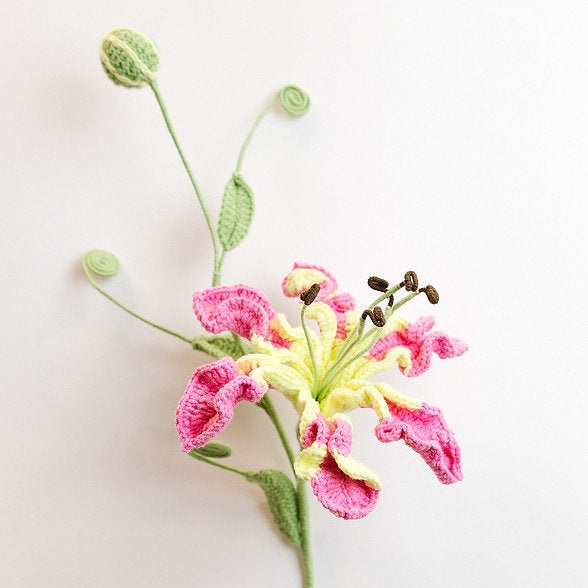 Gehaakte Bloem Vlamlelie (Pink)