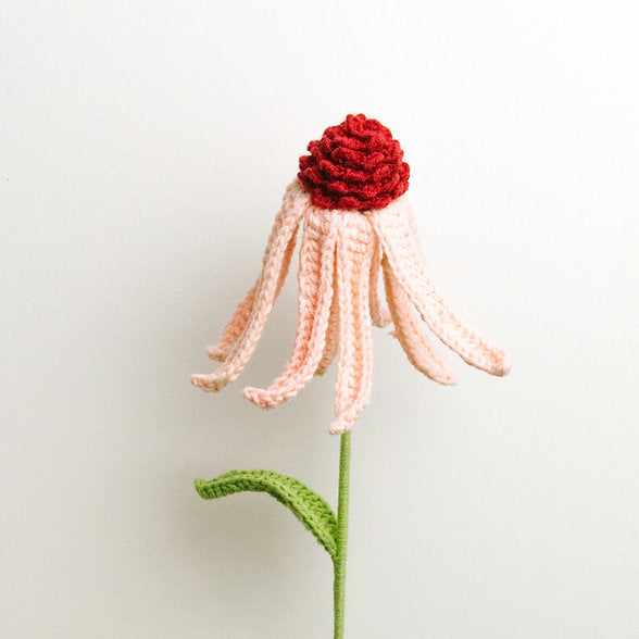 Gehaakte Bloem Zonnehoed (Pink)