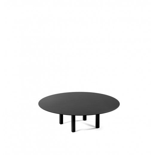 Salontafel zwart laag D68 H20cm